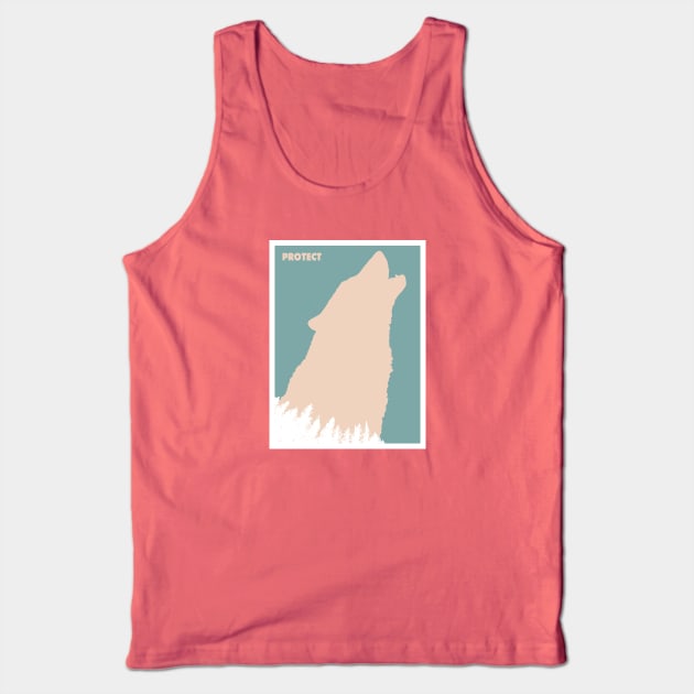 PROTECT: Save Our Gray Wolves Tank Top by mafmove